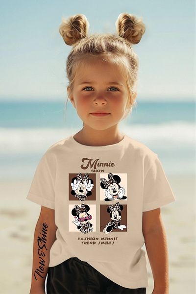 New Shine Minnie Mouse Printed Oversize Children's T-Shirt