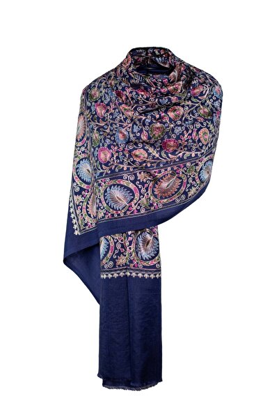 CASHMERE AND SİLK MAWLANA 85% CAŞMIR 15% MĂTASE ŞAL brodat