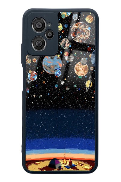 Spoyi Casper X30 Glossy Phone Case with under Planets Camping Design