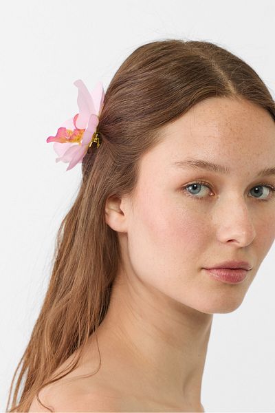 Stradivarius Set of 2 orchid flower hair clips
