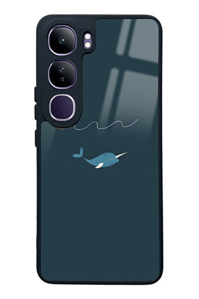 Spoyi Vivo V40 Lite Doodle Fish Tasarımlı Glossy Telefon Kılıfı