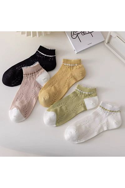 delis Set of 5 Pairs of Socks for Women, Ss078, Multicolor, Universal Size