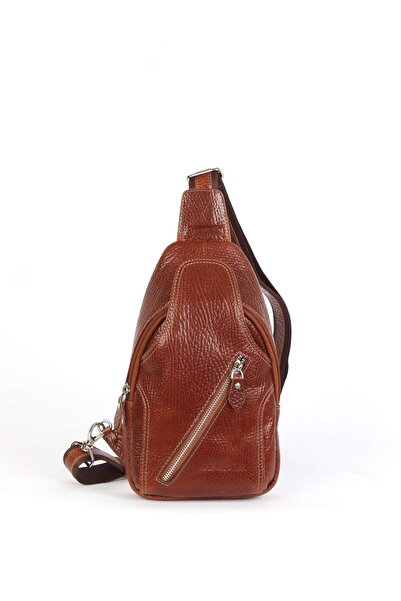 Aka Deri حقيبة كروس جلدية تان 313 63