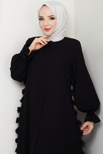 InStyle فراي كريب أسود مع الورود