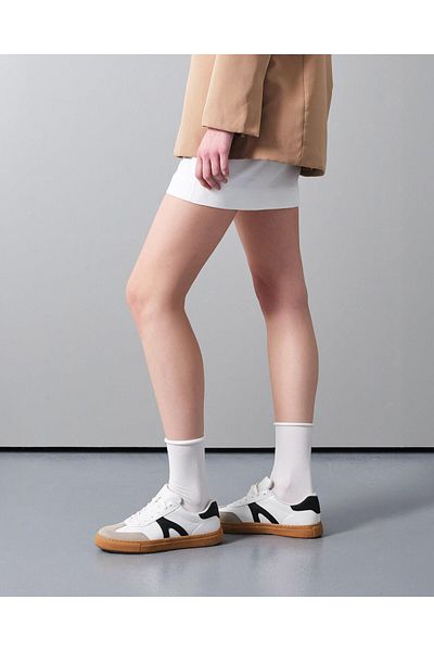 Bolero 3-Piece Roll Top Elasticless Women's White Bamboo Socket