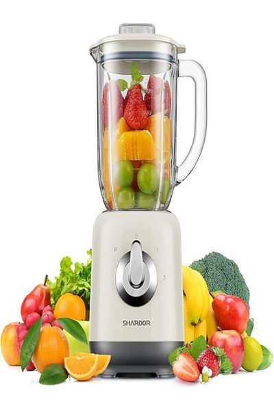 SHARDOR 700W Blender Smoothie Maker, 2 Speed and Pulse Ice Crushing for Milkshake, Juice,1L Glass Jug