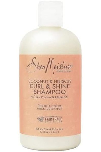 Shea Moisture Coconut & Hibiscus Curl & Shine Shampoo For Unisex 13 Oz, Multi, 384 ml (Pack Of 1)