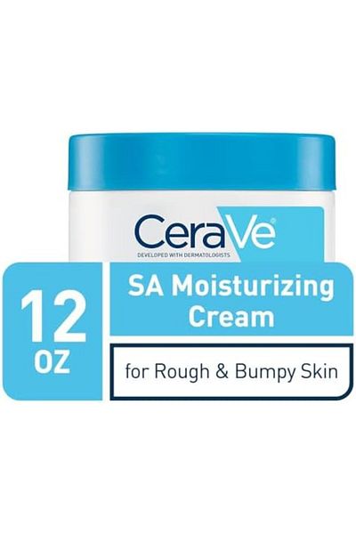 CeraVe SA Cream, 12 oz, Renewing Salicylic Acid Body Cream for Rough and Bumpy Skin, Fragrance Free