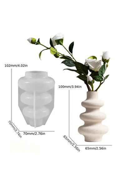 AnkaHobiMarket Halkalı Vazo Silikon Kalıp (S867)