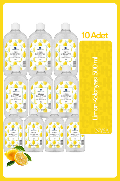 Hunca Care Limon Kolonyası 500 Ml - 10 Adet