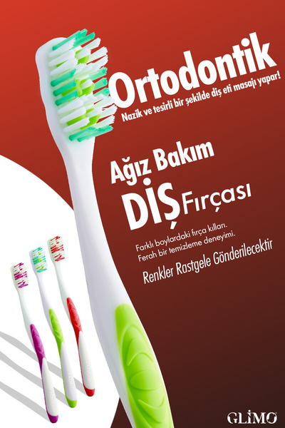 Glimo Ortodontik Ağız Bakım Diş Fırçası