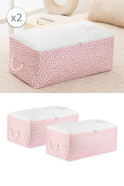 REKHOME 2'li Set Orta Boy Pudra Home Sweet Home Baza Altı Çekyat Tipi Kazak P...