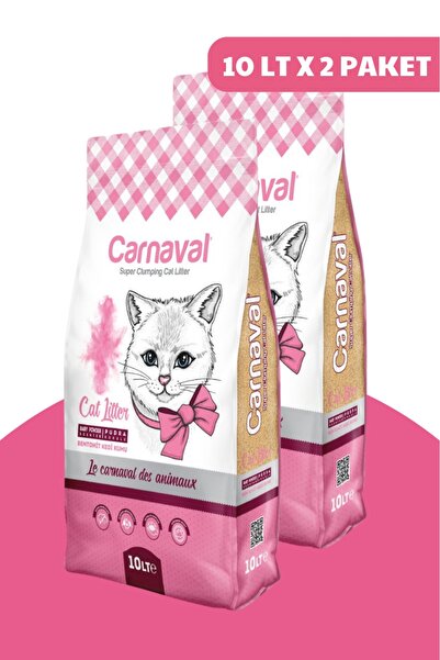 Carnaval Bentonit Kedi Kumu 10 Lt Pudralı x 2 li paket Toplam 20 Litre