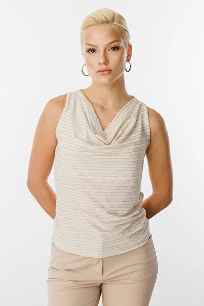 ON TRİKO Μπλούζα με γιακά Degaje Glitter 51395-25