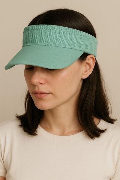 LAGRANZE Women's Knit Detailed Sports Visor Hat - Premium Summer Sun Shield