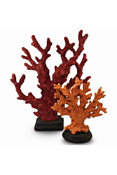 Dekoromi Dekoratif Mercan Seti 35x30 CM ve 20x18 CM 2 ADET