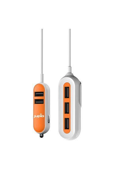 Jupio Incarcator Auto cu 5 porturi USB, 12V 4x 2.4A