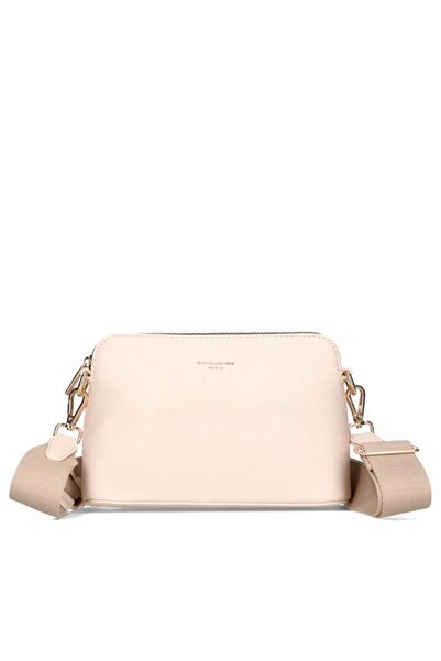 David Jones Γυναικεία Τσάντα ώμου Άμμος/Πούδρα