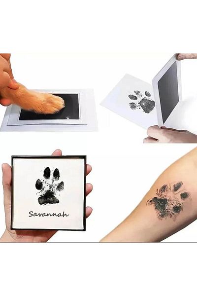 Süslü Pati مجموعة إطارات الصور الفوتوغرافية Fancy Cat Dog Paw Print