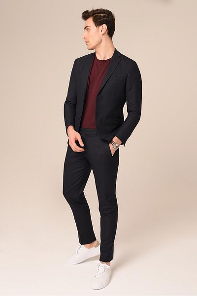 AGUSTİNİ Navy Blue Color 2 Piece Suit, Sports Slim Fit |   Agustini