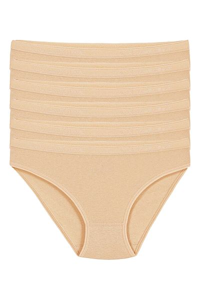 YILDIZ Cotton Buckle Ribbed Bikini Panties 6 Pack Ten Yildiz Kod3720