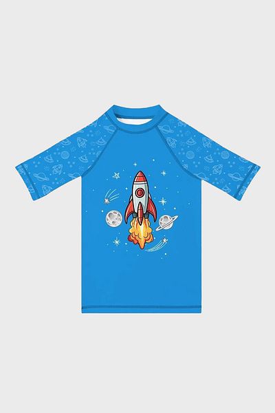 SLIPSTOP Skyrocket Printed UV Protection Κοντομάνικο μπλουζάκι μαγιό Ανδρικό Παιδικό T SHIRT ST 2532000003