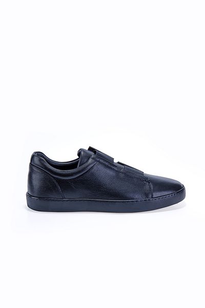 Vantaggio Ferox Black Genuine Leather Large Size Men's Sneaker Shoes, Daily Casual Shoes