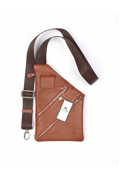 Aka Leather Tan Shoulder Bag 119 6