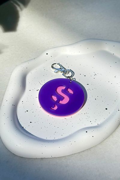 klovi Letter Bag Charm Keychain Accessory