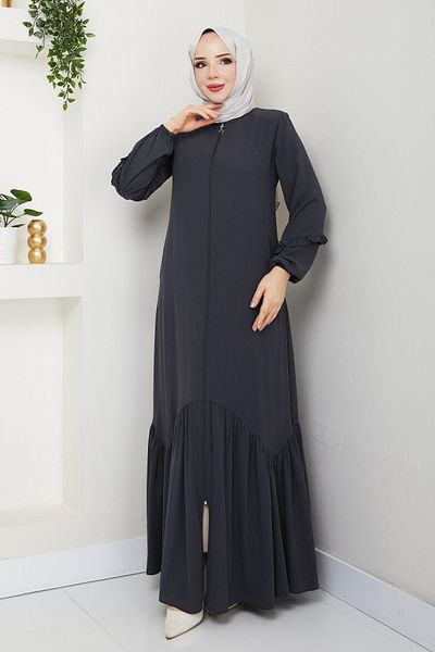 InStyle Curved Medina Silk Anthracite Ferace