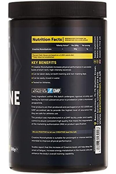 Basix Performance - Pure Creatine - Unflavored - 500 Grams