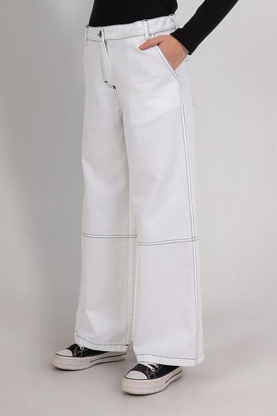 markamodi Special Design Denim Pants with Stripes