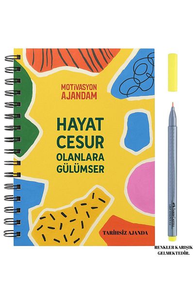 ZEYNEP KİTAP Моят цветен мотивационен дневен ред без дата (с добавени стикери и емотикони)