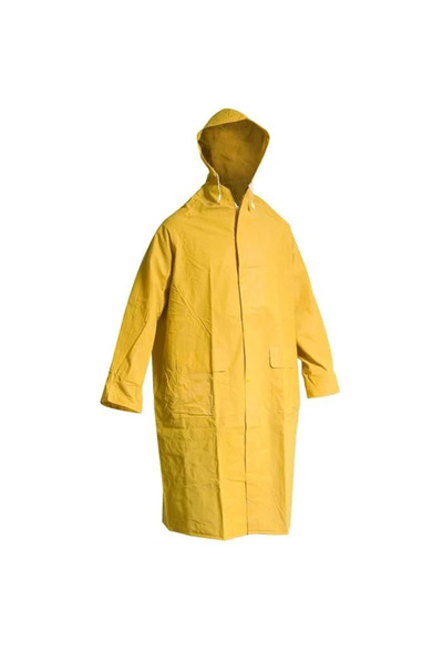 BafArt معطف واق من المطر 0.32 ملم مبطن باللون الأصفر