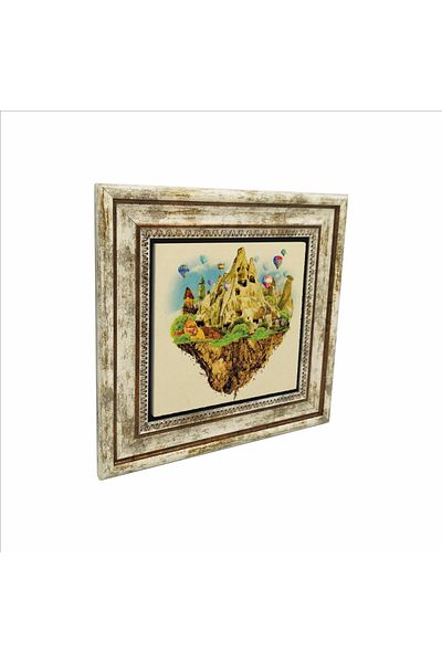 Sadrazam Tablou cu piatră naturală imprimată Cappadocia (25 X 25 KRT-116)