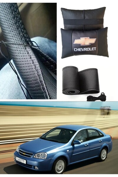 AYAZGRUP Set de lux Chevrolet Lacetti Automobile pentru gât și husă pentru volan