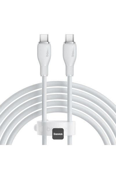 Baseus Cablu Baseus Pudding USB-C-USB-C, alb