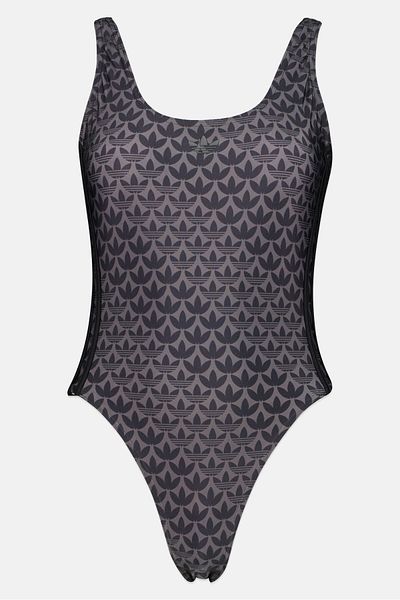 adidas Women Allover Print One Piece Swimwear, Black