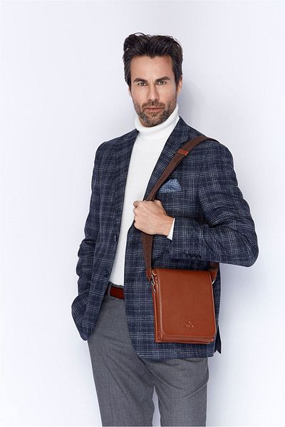 Aka Leather Tan Shoulder Strap Bag 355 6