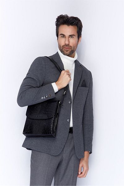 Aka Leather Black Shoulder Bag 373 12