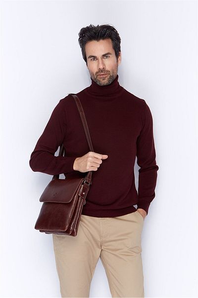 Aka Leather Brown Shoulder Bag 360 61
