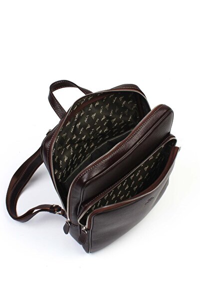 Aka Deri Medium Size Brown Leather Backpack 906 4