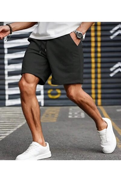 LASVES MEN'S BLACK SHORTS