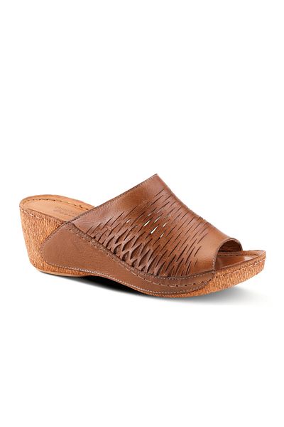 İNZE AYAKKABI Genuine Leather Slippers Model Name: Luma