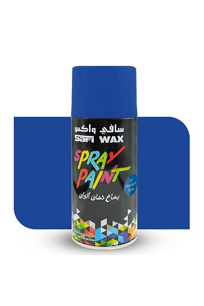 SAFI WAX 400ml Safi Wax Spray Paint Medium Blue Quick Dry Superior Gloss Finish for Wall Wood Metal