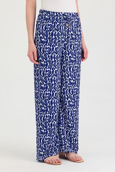Ceylen Comfortable Cut Trousers with Lace-Up Waist