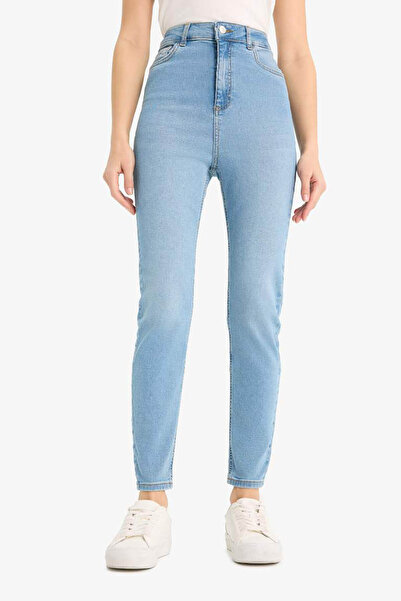 DeFacto Anna Skinny Fit Відкриті джинси для жінок кольору індиго D8181AX/NM85