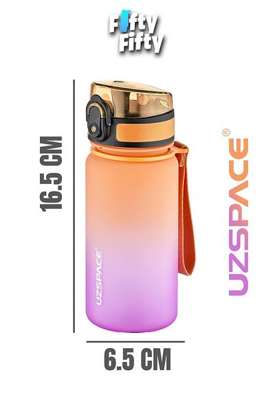Uzspace 350 ml Double Color Softtouch Tritan Children's Water Bottle Without Straw -Ffcol350Mluzs