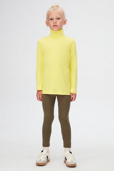 LOVETTI Yellow Highlighter - Full TurtlenecK Long Sleeve Girl's T-shirt