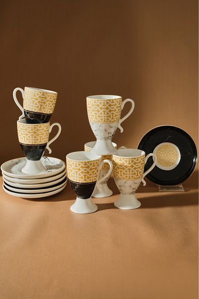 Karaca Goblet 6 Personality Coffee Cup 80 ml